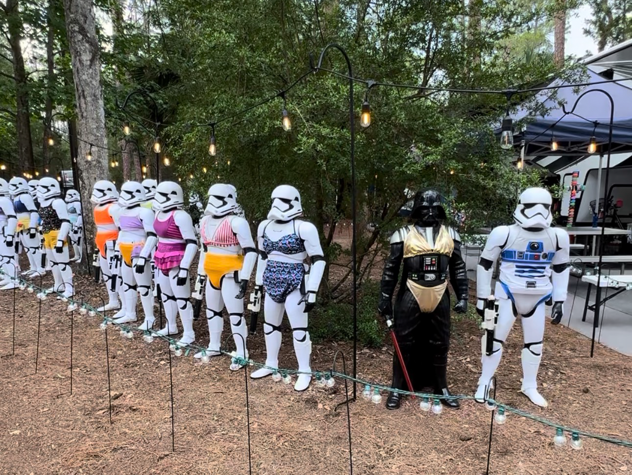 Star Wars Stormtrooper display at a Fort Wilderness campsite for May the 4th