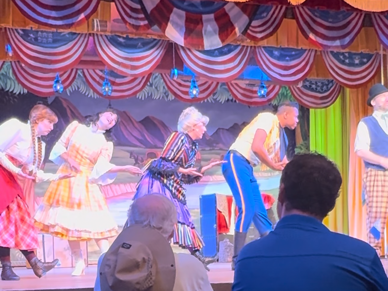 Inside Pioneer Hall during the Hoop-Dee-Doo Musical Revue at Fort Wilderness