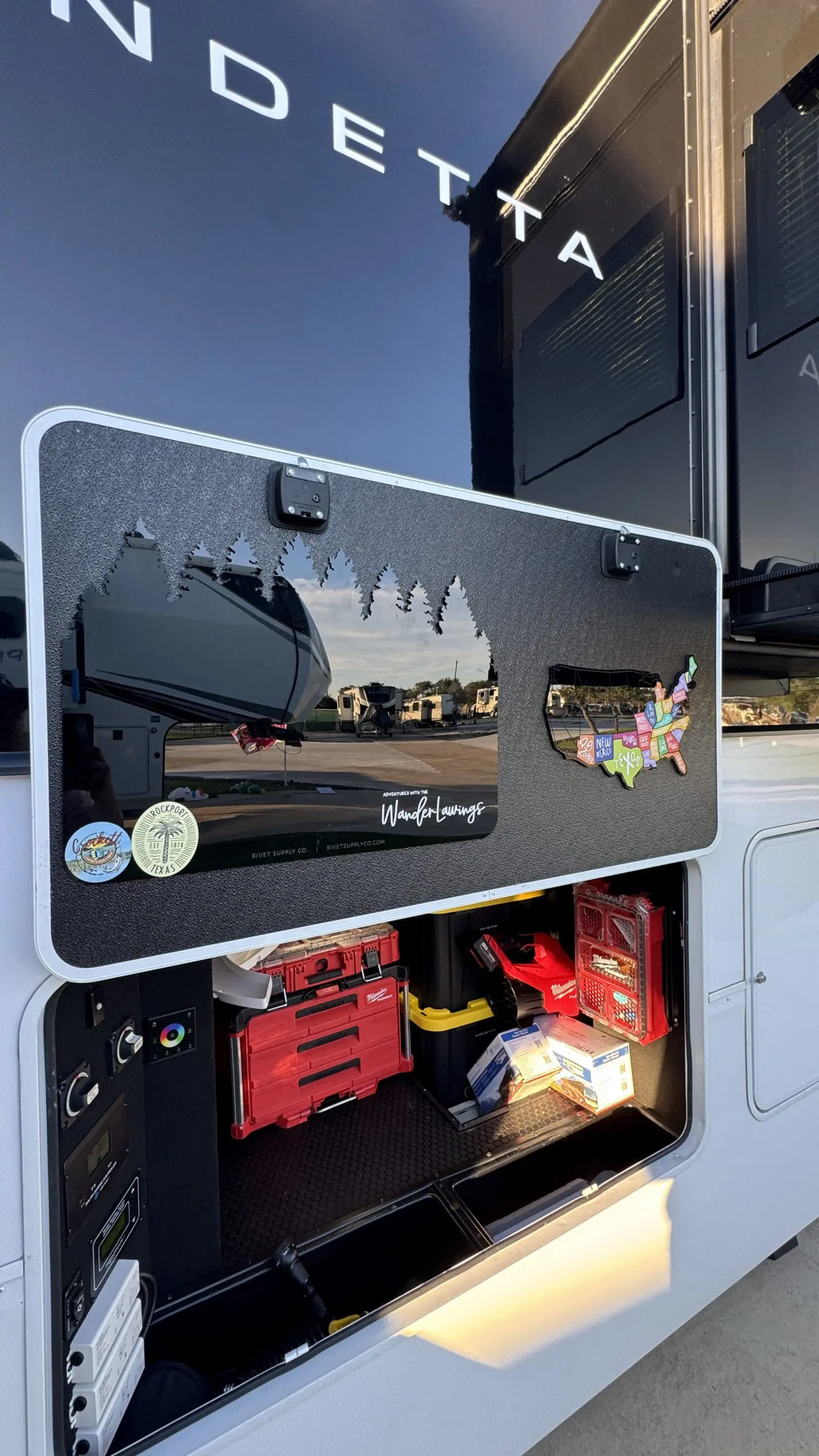 RV tools and gear used by the Lawings family